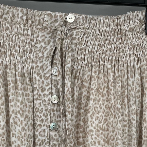 Olivaceous Animal Print Ruffled Skirt - Picture 7 of 10